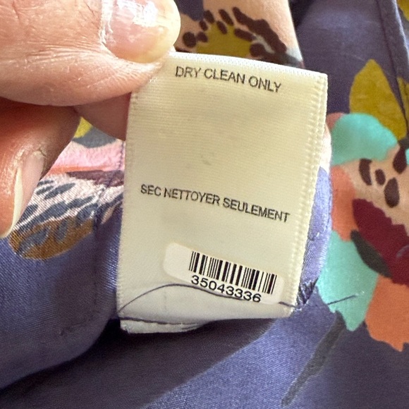 Rebecca Taylor Long Sleeve Floral Blouse 6 Silk Blend Feminine Purple Elegant - Picture 7 of 9